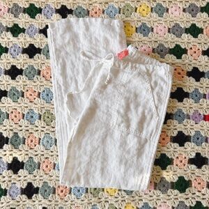 Juicy Couture Cropped Linen Drawstring Pants S